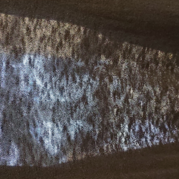 Peter Nygard Black Satin & Knit Waterfall front cardigan Size M - Picture 3 of 7